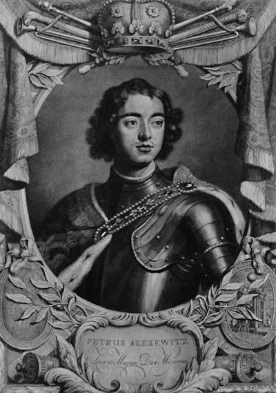 Peter den store, tsar av Russland, c1698 1894 av Peter van Gunst