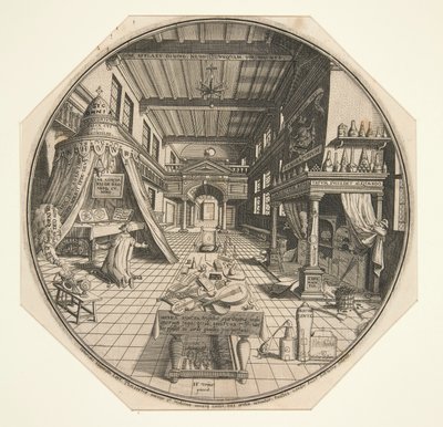 Heinrich Khunrath, alkymist fra Leipzig, i biblioteket hans av Peter van der Doort