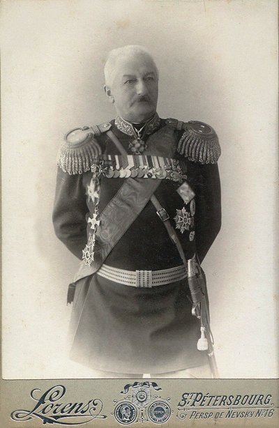 General Konstantin Pavlovich Prezhbiano 1840-1905, 1898. av Petersburg . Photo studio Alfred Lorens