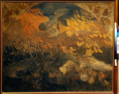 ""La nuit"" (Natten) Peinture de Pyotr Savvich Utkin (1877-1934) Tempera på lerret 1904 Dim 103x124 cm Privat samling av Petr Savvic Utkin