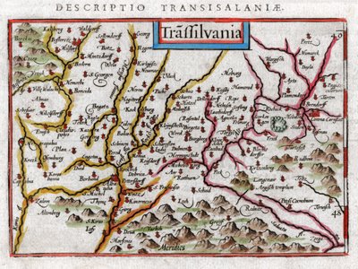 Kart over Transylvania 1616 av Petrus Bertius