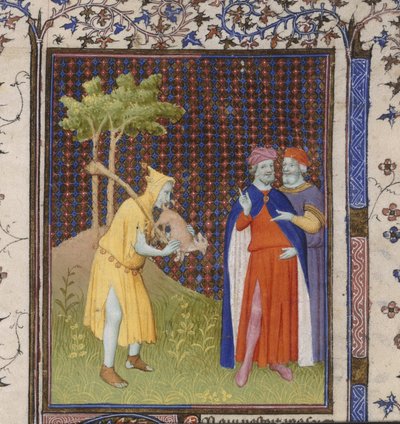 Royal 15 D.11 fol.262 Dåre med et lite dyr, fra 