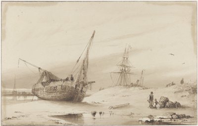Skip på stranden av Petrus Paulus Schiedges (I)