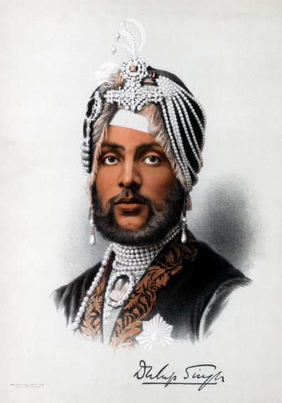 Duleep Singh, sikh-hersker, c1890. av Petter and Galpin Cassell