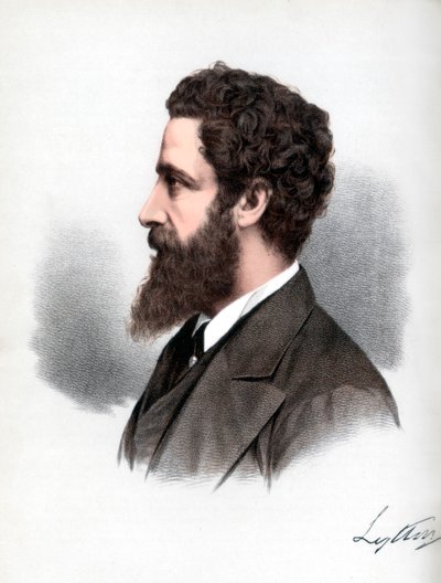 Robert Bulwer-Lytton, 1. jarl av Lytton, engelsk poet og statsmann, c1890. av Petter and Galpin Cassell