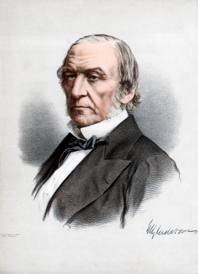 William Ewart Gladstone , statsmann og statsminister i det britiske liberale partiet, c1890. av Petter and Galpin Cassell