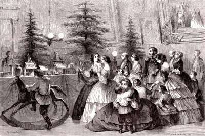 Jul i St. Petersburg, Russland. 1861 (gravering) av Pharamond Blanchard