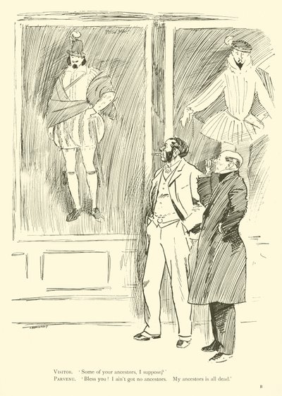 Tegneserie av Phil May, fra 1890-tallet (litho) av Phil May