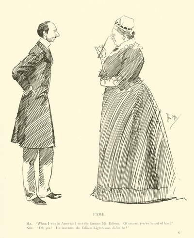 Tegneserie av Phil May, fra 1890-tallet (litho) av Phil May