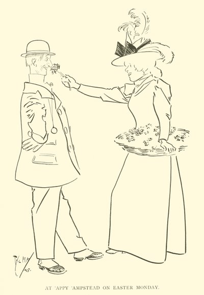 Tegneserie av Phil May, fra 1890-tallet (litho) av Phil May