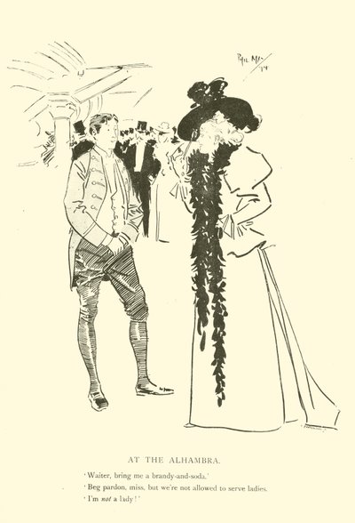 Tegneserie av Phil May, fra 1890-tallet (litho) av Phil May