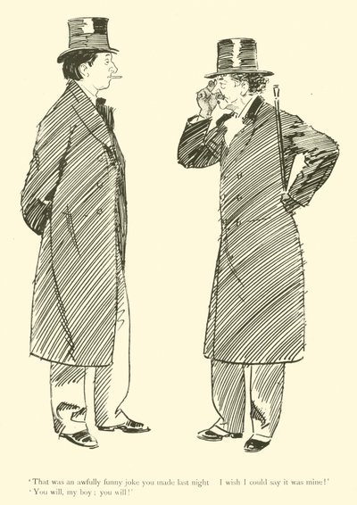 Tegneserie av Phil May, fra 1890-tallet (litho) av Phil May