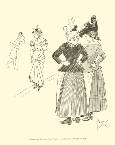 Tegneserie av Phil May, fra 1890-tallet (litho) av Phil May