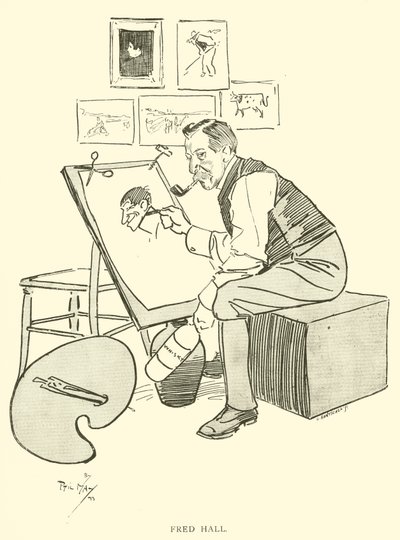 Tegneserie av Phil May, fra 1890-tallet (litho) av Phil May