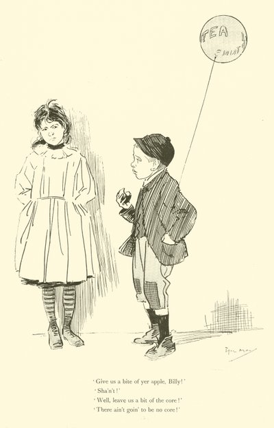 Tegneserie av Phil May, fra 1890-tallet (litho) av Phil May