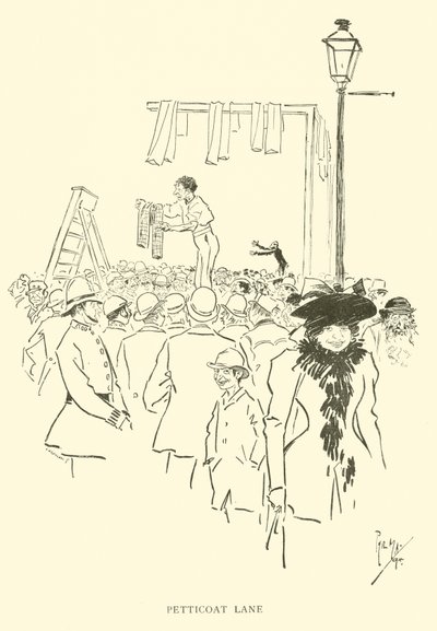 Tegneserie av Phil May, fra 1890-tallet (litho) av Phil May