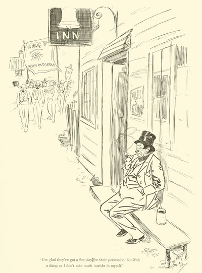 Tegneserie av Phil May, fra 1890-tallet (litho) av Phil May