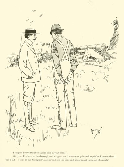 Tegneserie av Phil May, fra 1890-tallet (litho) av Phil May