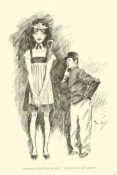 Tegneserie av Phil May, fra 1890-tallet (litho) av Phil May