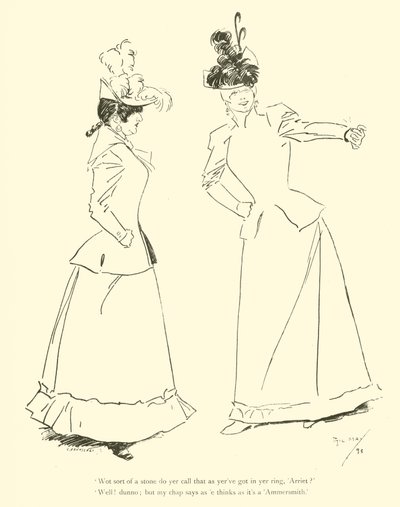 Tegneserie av Phil May, fra 1890-tallet (litho) av Phil May