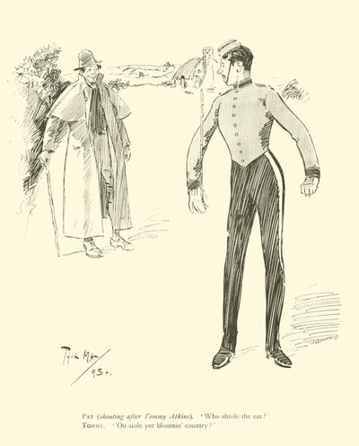 Tegneserie av Phil May, fra 1890-tallet (litho) av Phil May