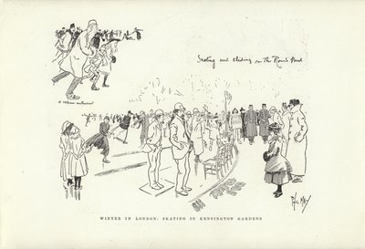 Vinter i London, skøyter i Kensington Gardens av Phil May