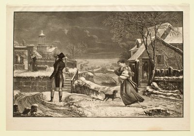 Vinter, eller Ektemannen av Philibert-Louis Debucourt