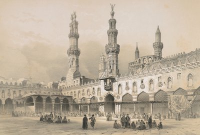 Gårdsplassen til Al Ahzar-moskeen av Philibert Joseph Girault de Prangey