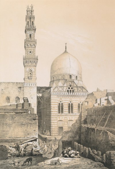 Moskeen og graven til El Ghoury av Philibert Joseph Girault de Prangey