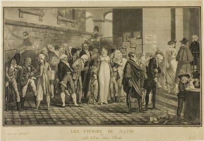 Ved døren til et velstående hjem av Philibert Louis Debucourt
