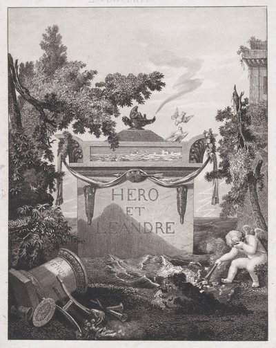 Frontispice til Hero and Leander, 1801. av Philibert Louis Debucourt