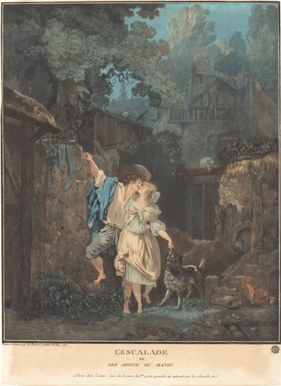 The Escalade, eller Morning Farewells av Philibert Louis Debucourt