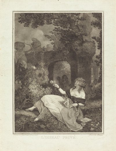 Den private fuglen av Philibert Louis Debucourt
