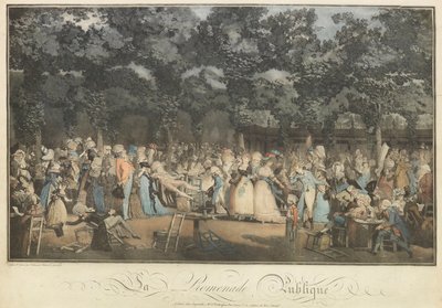 Den offentlige promenaden, 1792. av Philibert Louis Debucourt