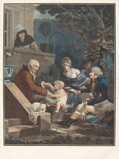 Faderlige gleder av Philibert Louis Debucourt