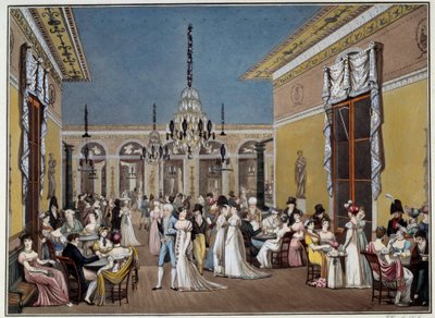 Den store salongen til Cafe Frascati. Litografi av Philibert-Louis Debucourt (1755-1832) av Philibert Louis Debucourt
