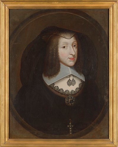 Christine Marie av Frankrike 1606-1663, hertuginne av Savoy i enkedrakt, ca. 1640. av Philibert Torret