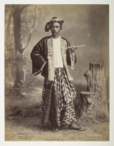 En burmesisk mann, fra Views of Burma av Philip Adolphe Klier