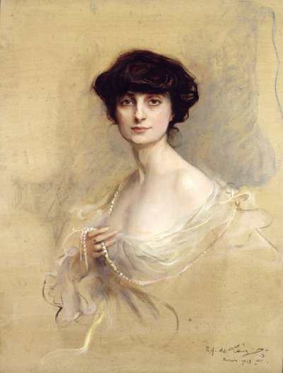 Anna de Noailles (1876-1933) 1913 (olje på lerret) av Philip Alexius de Laszlo