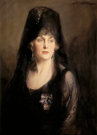 Portrett av Victoria Eugenia av Battenberg (1887-1969), 1900-tallet (olje på lerret) av Philip Alexius de Laszlo