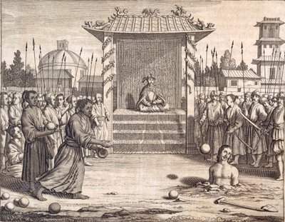 'A Usurper Stoned to Death', pub. 1672. av Philip Baldaeus