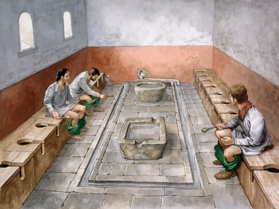 Romersk latrine, 2. århundre, c1990-2010 av Philip Corke