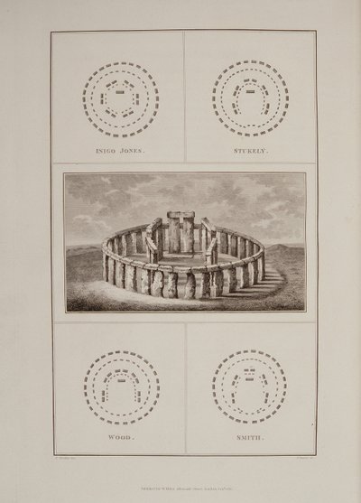 Utsikt over Stonehenge, fra Sir Richard Colt Hoares The History of Ancient Wiltshire, gravert av James Basire, London, 1810-11 av Philip Crocker