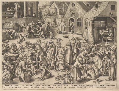 Charity Charitas fra The Virtues, 1559. av Philip Galle