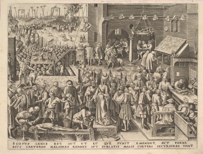 Justice Justicia fra The Virtues, ca. 1559-60. av Philip Galle