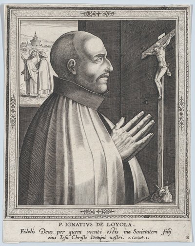 St. Ignatius av Loyola, fra serien Male Founders of Religious Orders, før 1610., før 1610 av Philip Galle
