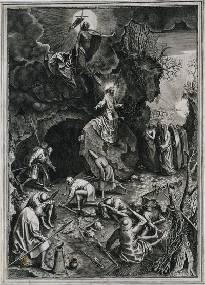 Kristi oppstandelse, ca. 1562. av Philip Galle