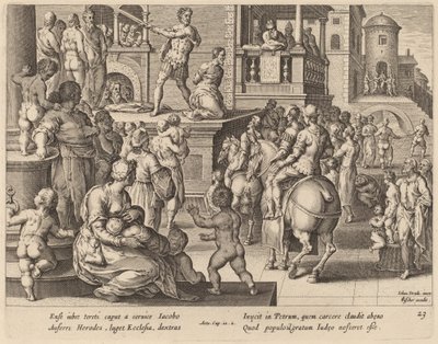 Halshugging av Saint James av Philip Galle after Jan van der Straet