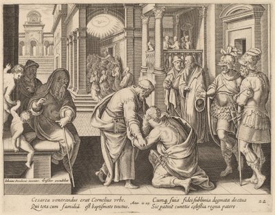 Cornelius tilber Peter av Philip Galle after Jan van der Straet