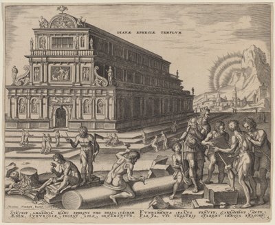 Diana-tempelet i Efesos av Philip Galle, after Maerten van Heemskerck